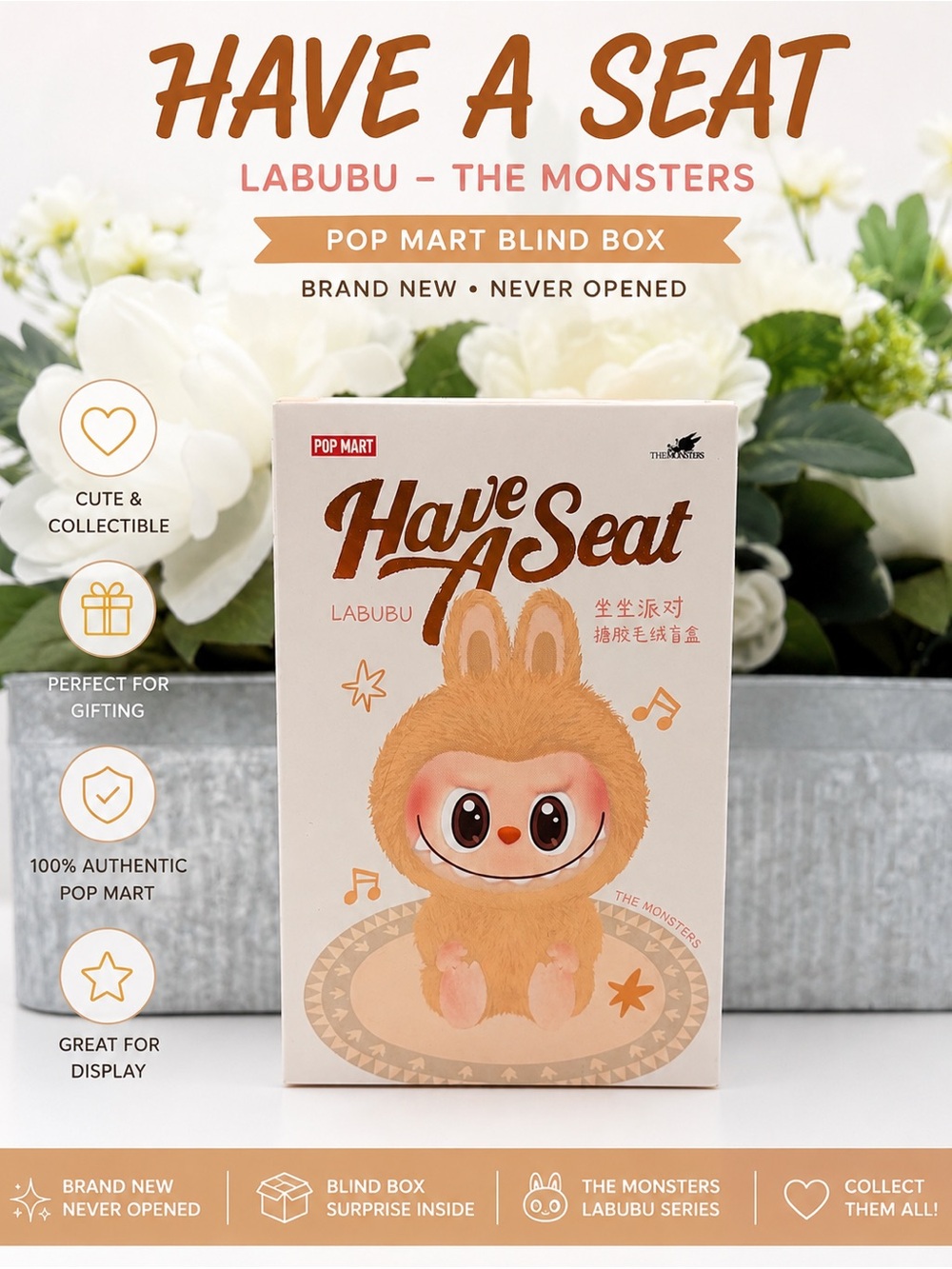 POP MART Labubu Have A Seat Blind Box | The Monsters | Brand New Sealed ✨